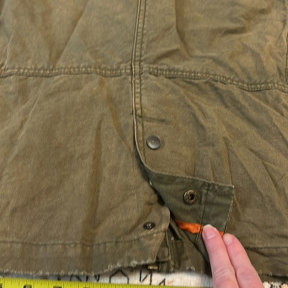 FREE PEOPLE S green/brown  rumpled army jacket with front four pockets - Picture 10 of 14